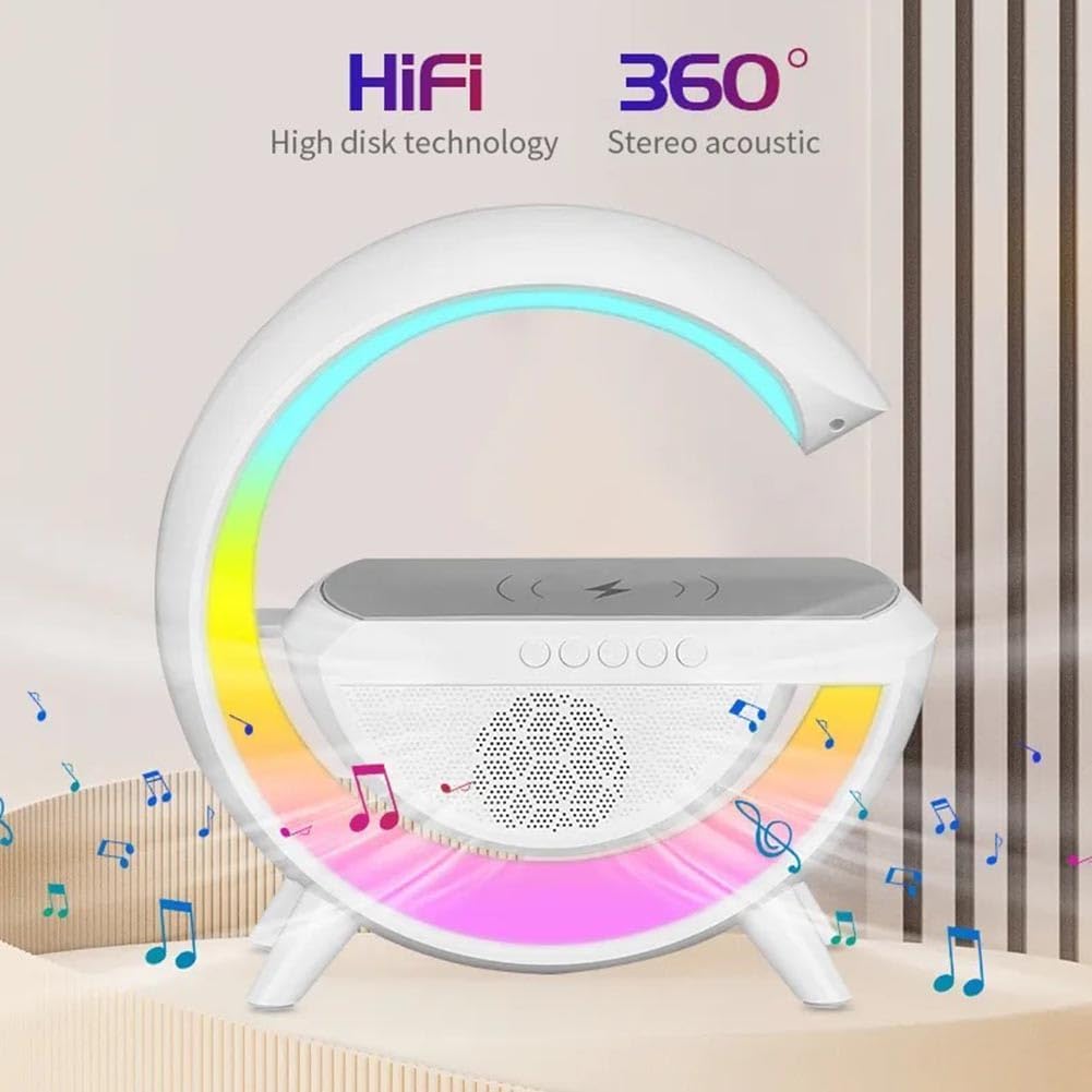 G Shape 5 In 1 Smart Wireless RGB Charger Table Lamp
